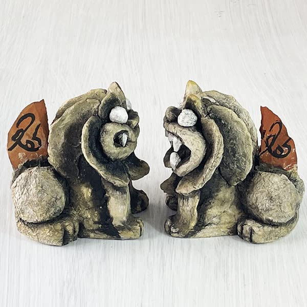 Amazon.co.jp: [kubagasaya]くば笠屋 漆喰シーサー 沖縄 お土産 置物